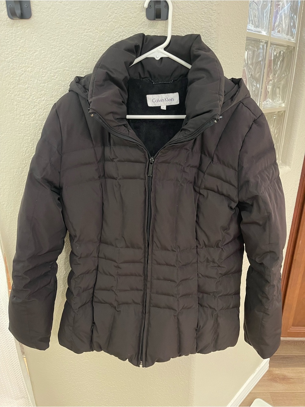 Calvin Klein Black Hooded Puffer Jacket